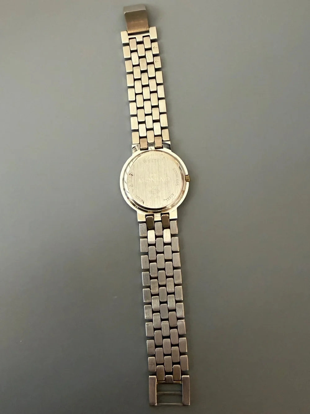 Vintage Givenchy Paris Two Tone Gold & Silver Swiss Quartz Dress Watch 32mm